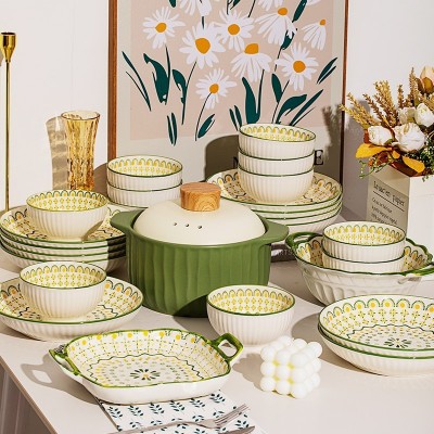 碗碟套装家用2023新款日式陶瓷碗盘碗具乔迁新居盘子简约碗筷餐具 1件图3