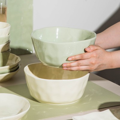 釉下彩奶油风2025新款碗碟套装家用陶瓷碗盘子乔迁礼品高颜值餐具 1件图4