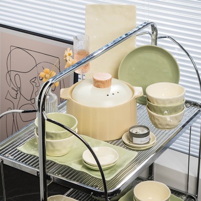 釉下彩奶油风2025新款碗碟套装家用陶瓷碗盘子乔迁礼品高颜值餐具 1件图3