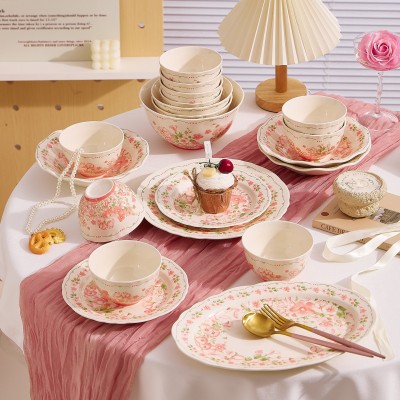 釉下彩碗碟套装家用2025高颜值餐具套装简约陶瓷碗盘乔迁新居送礼 1件图3