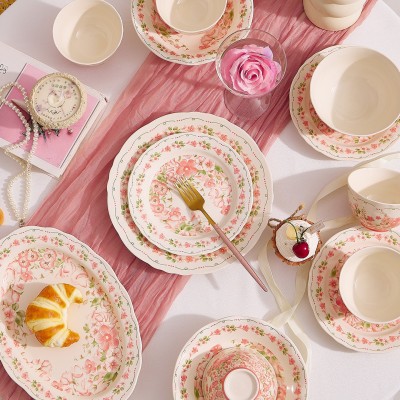 釉下彩碗碟套装家用2025高颜值餐具套装简约陶瓷碗盘乔迁新居送礼 1件图5