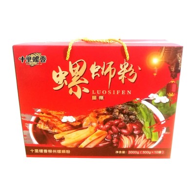 十里螺香柳州螺蛳粉300g*10袋礼盒装 螺丝粉速食螺师粉酸辣螺狮粉 1箱图5