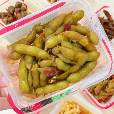 厂家批发锁鲜装香辣卤味熟食零食 辣卤毛豆  2盒图2