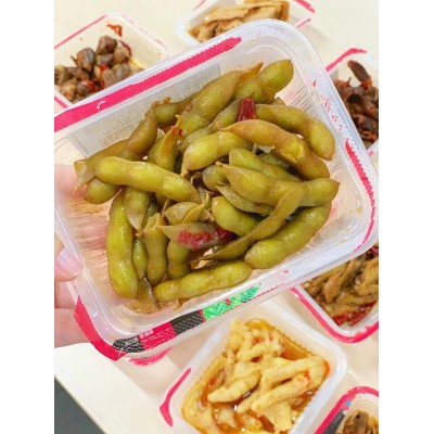 厂家批发锁鲜装香辣卤味熟食零食 辣卤毛豆  2盒图3
